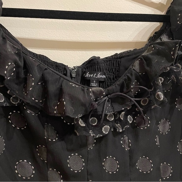 For Love & Lemons Black Ruffle ADELLA PARTY DRESS Size Small - Picture 8 of 8